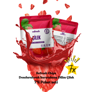 Refresh Chips Freeze Drıed Dilim Çilek 7'li Set 